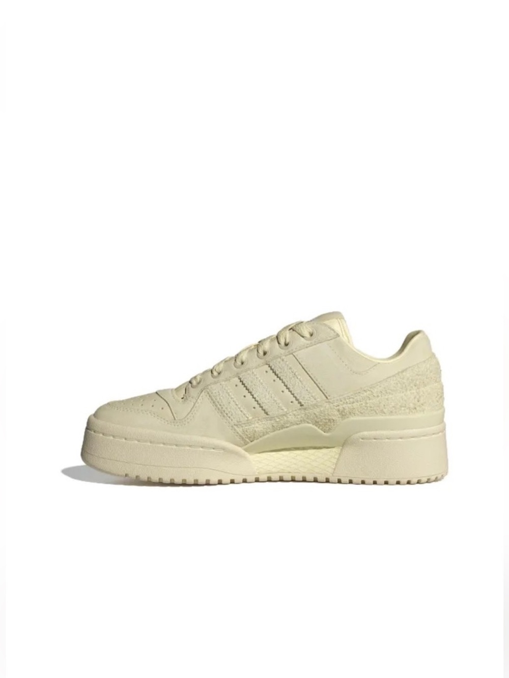 Adidas Forum Bold Stripes Women’s Size 11 Yellow Beige Platform Sneakers NWT